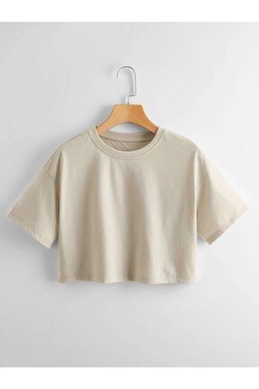 Renkli Oversize Crop Tshirt