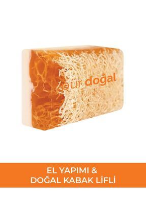 %100 Doğal Kabak Lifli Ballı Eşek Sütlü Yüz Ve Vücut Sabunu - El Yapımı 130 gr