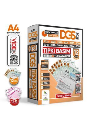 2025 Dgs Sayısal-sözel-tm Ösym Çıkmış Tıpkı Basım Türkiye Geneli D. Çözümlü 12li Deneme Paketi