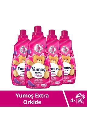 Extra Konsantre Çamaşır Yumuşatıcısı Orkide 1440 ml 60 Yıkama 4 Adet