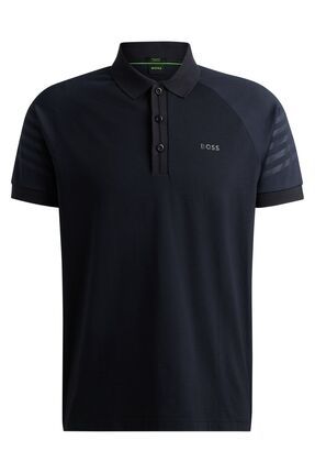 BOSS Erkek Polo Yaka Du me Kapamal K sa Kol Beyaz Polo Yaka T Shirt 50519856 100