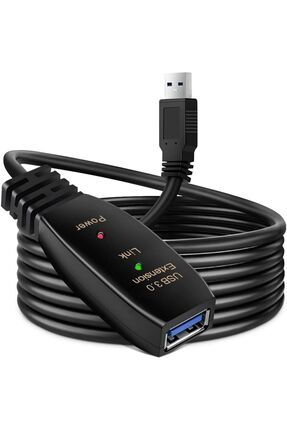 USB Uzatma Kablosu USB 3.0 Aktif Tekrarlayıcı ve Sinyal Güçlendirmeli Oyun Konsolu ve PC (2 metre)