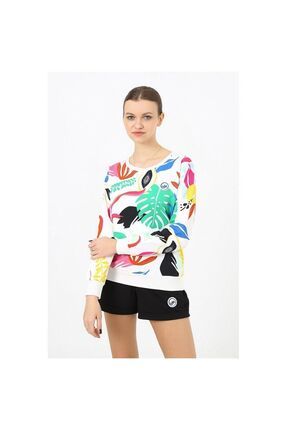 MOONSPORTS Kadin Hermes Cicek Desenli Sweat Fiyat Yorumlar Trendyol