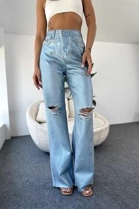 Butik Gardrop Yuksek Bel Premium Kalite Sim Detayl Jean Bebe Mavisi Fiyat Yorumlar Trendyol
