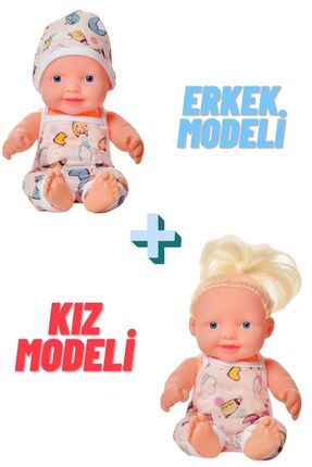 Erkek Ve Kız Modelli 2 Adet Konuşan Ağlayan Et Bebek