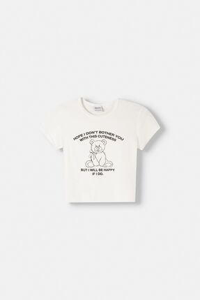Bershka Desenli k sa kollu t shirt