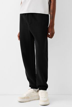 Jogging noir bershka hot sale