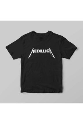 Unisex Siyah Metallica Tshirt