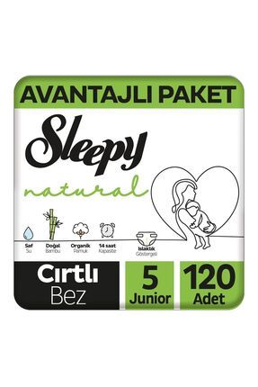 Natural Avantajlı Paket Bebek Bezi 5 Numara Junior 120 Adet