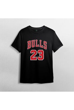 Pixxa Chicago Bulls 23 Michael Jordan 100 Pamuklu Bisiklet Yaka T shirt Model 1
