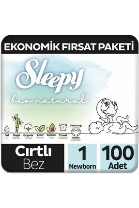 Bio Natural Ekonomik Fırsat Paketi Bebek Bezi 1 Numara Newborn 100 Adet