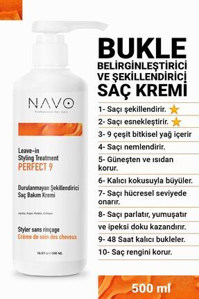 Bukle Belirginleştirici Durulanmayan Saç Bakım Kremi Perfect Shape 9 - 500ml Curly Girl Method