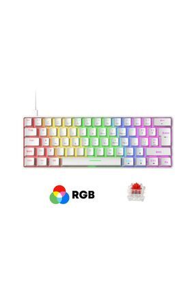 T60 Beyaz Rgb Klavye Kablolu Gaming Oyuncu Klavyesi T60