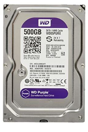 Wd Purple 500 Gb 3.5" 7200 Rpm Sata3 Güvenlik Harddisk Hdd 7/24 Pc