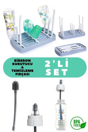 Biberon Kurutucu ve Temizlik Fırçası 2'li Set