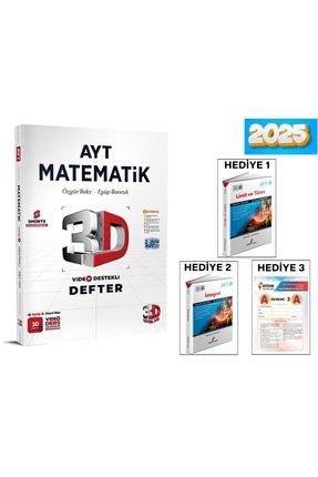 Ayt Matematik Video Destekli Defter Eyüp B. 2025 3 Adet Hediyeli