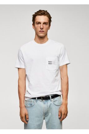 MANGO Beyaz Erkek T Shirt 57981175 Fiyat Yorumlar Trendyol