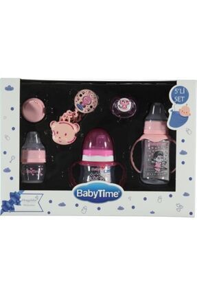 Baby Time Bebek Biberon 5'li Set Pembe Renk