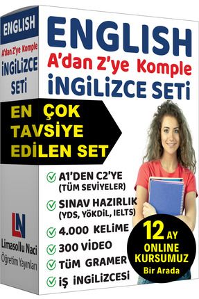 İngilizce Eğitim Seti Kelime Gramer Öğrenme Konuşma Sınav Hazırlık Kitap Yds, Yökdil, Ielts, Toefl