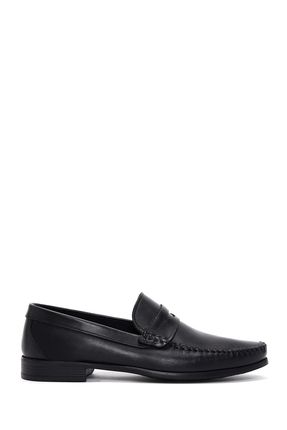 Erkek Siyah Deri Casual Loafer 24sfd657118