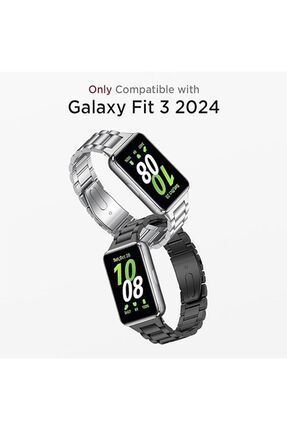 Nezih Case Samsung Galaxy Fit 3 Uyumlu 18mm Metal Baklal Pim Tasar m Paslanmaz Celik Kordon