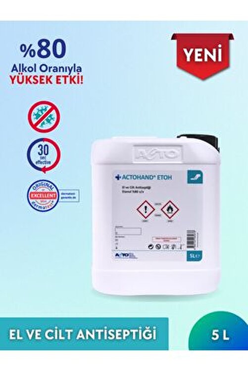 ACTOHAND® ETOH 5 Litre | El ve Cilt Antiseptiği - Etanol 80 % (v/v)