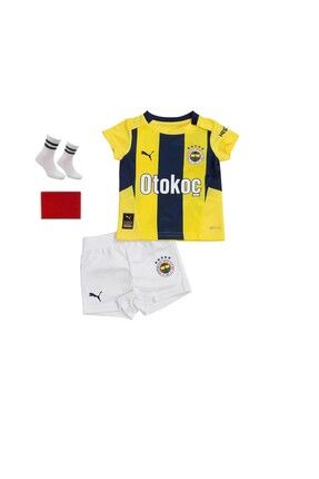 Fenerbãhçe- Çubuklu 2024-25 Yeni Sezon Şortlu Çocuk Formassı 4'lü Set