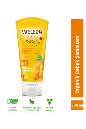 Calendula Organik Saç Ve Vücut Şampuanı 200 ml