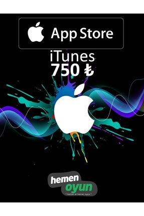 App Store Itunes 750 TL Hediye Kartı Bakiye Ios