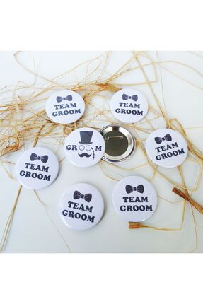 8 ADET BÜYÜK BOY GROOM VE TEAM GROOM ROZETİ - GROOM AKSESUAR- DAMAT TAKIMI-DAMAT AKSESUAR