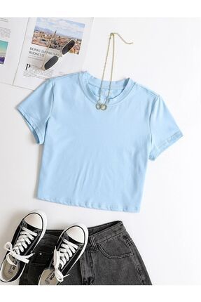 Renkli Oversize Crop Tshirt