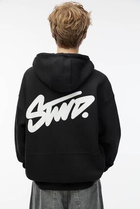 Sweat noir pull and bear on sale