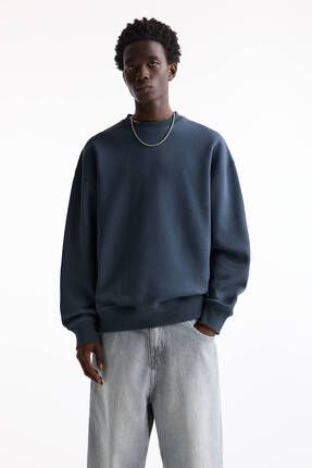 Bisiklet yaka basic sweatshirt