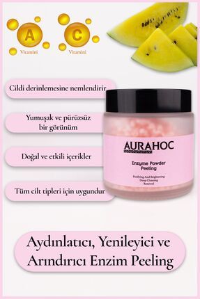 Minyatür Altın Karpuz Özlü Arındırıcı Ve Aydınlatıcı Enzim Peeling Toz Temizleyici, 85gr