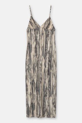 Pull Bear Ask l rustik midi elbise Fiyat Yorumlar Trendyol