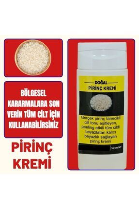 Pirinç kremi bölgesel kararmalara karşı