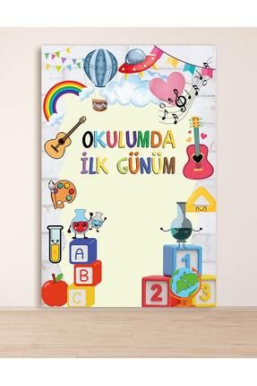 Okulumda İlk Günüm Hatıra Fotoğraf Panosu Branda 100x150