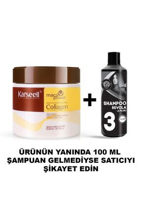 Karsel Collegen Saç Maskesı 500 ml 100 ml Keratin Şampuan Hediye Karseel Karsell