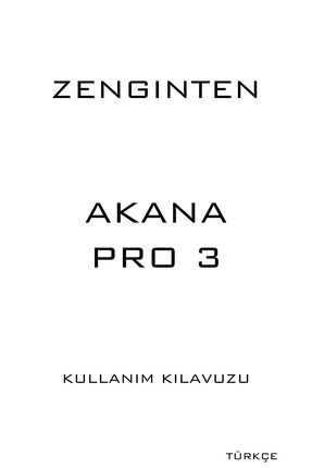 Akana Pro 3 Lazer epilasyon aleti Ürün Kullanma Kılavuzu