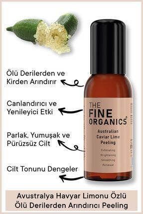 Avustralya Havyar Limonu Özlü, Ölü Derilerden Arındırıcı Yüz Ve Vücut Peelingi 100ml