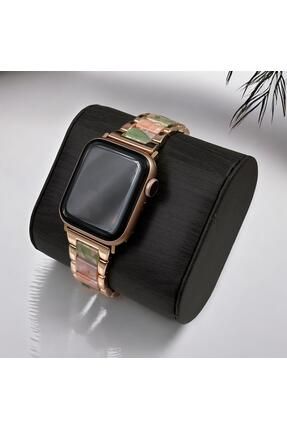 QUSE Apple Watch Se 10 9 8 7 6 5 4 3 42mm 41mm 40mm 38mm Uyumlu Seramik Metal Kordon Rose Gold Ye il Fiyat Yorumlar Trendyol