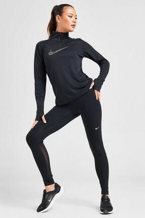 Nike Dri Fit Swoosh 1 4 Zip Running Womens Balck Kad n Yar m Fermuarl Ko u Ustu Sweatshirt Siyah Fiyat Yorumlar Trendyol