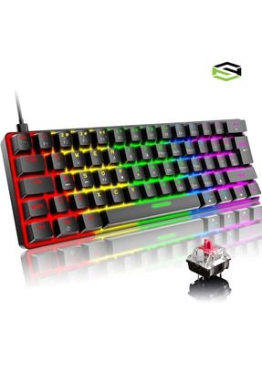 T60 Siyah Kırmızı Red Switch Rgb Klavye Kablolu Gaming Oyuncu Klavyesi