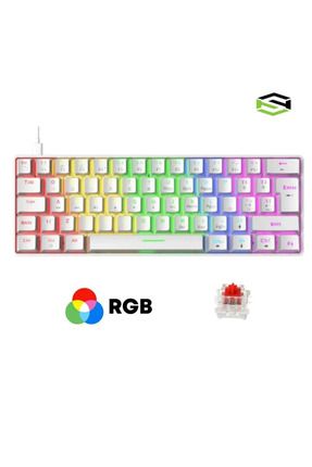 T60 Beyaz Red Switch RGB Klavye Kablolu Gaming Oyuncu Klavyesi T60