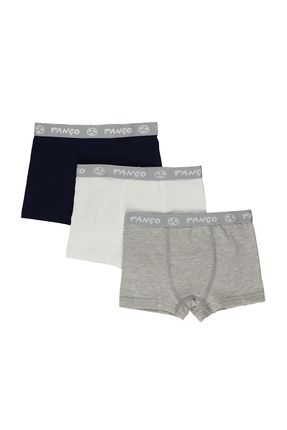 Erkek Çocuk Renkli Basic Renksiz 3'lü Boxer