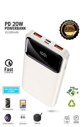 10.000mah Fast-out Pd 20w Powerbank, Taşınabilir Şarj Cihazı