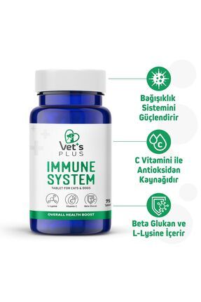 Immune System Tablet 75’li (KEDİ VE KÖPEKLER IÇİN BAĞIŞIKLIK SİSTEMİ GÜÇLENDİRİCİ)