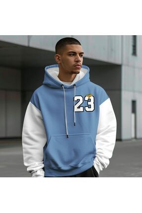 VESTIR BIEN 23 Bask l Mavi Sweatshirt 3 plik Pamuk Polyester Fiyat Yorumlar Trendyol