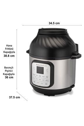 Instant Pot Duo Crisp 11 In 1 7.6 Litre Havayla K zartma Paslanmaz Celik Bas ncl Tencere Air Fryer Fiyat Yorumlar Trendyol