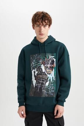 Defacto Jean Michel Basquiat Oversize Fit Kapu onlu Sweatshirt A9486ax23au Fiyat Yorumlar Trendyol